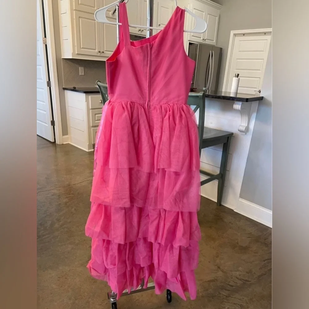 Rare Editions Pink Layered Formal Dress